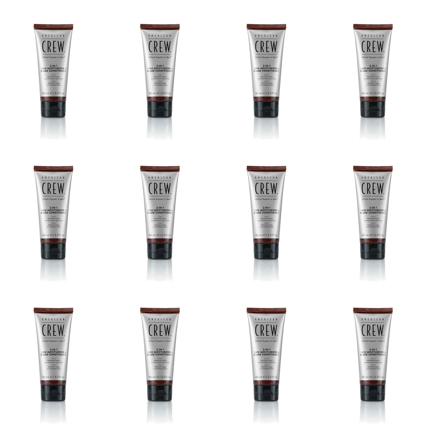 American Crew 2-In-1 Skin Moisturiser & Beard Conditioner 100ml 12 Pack