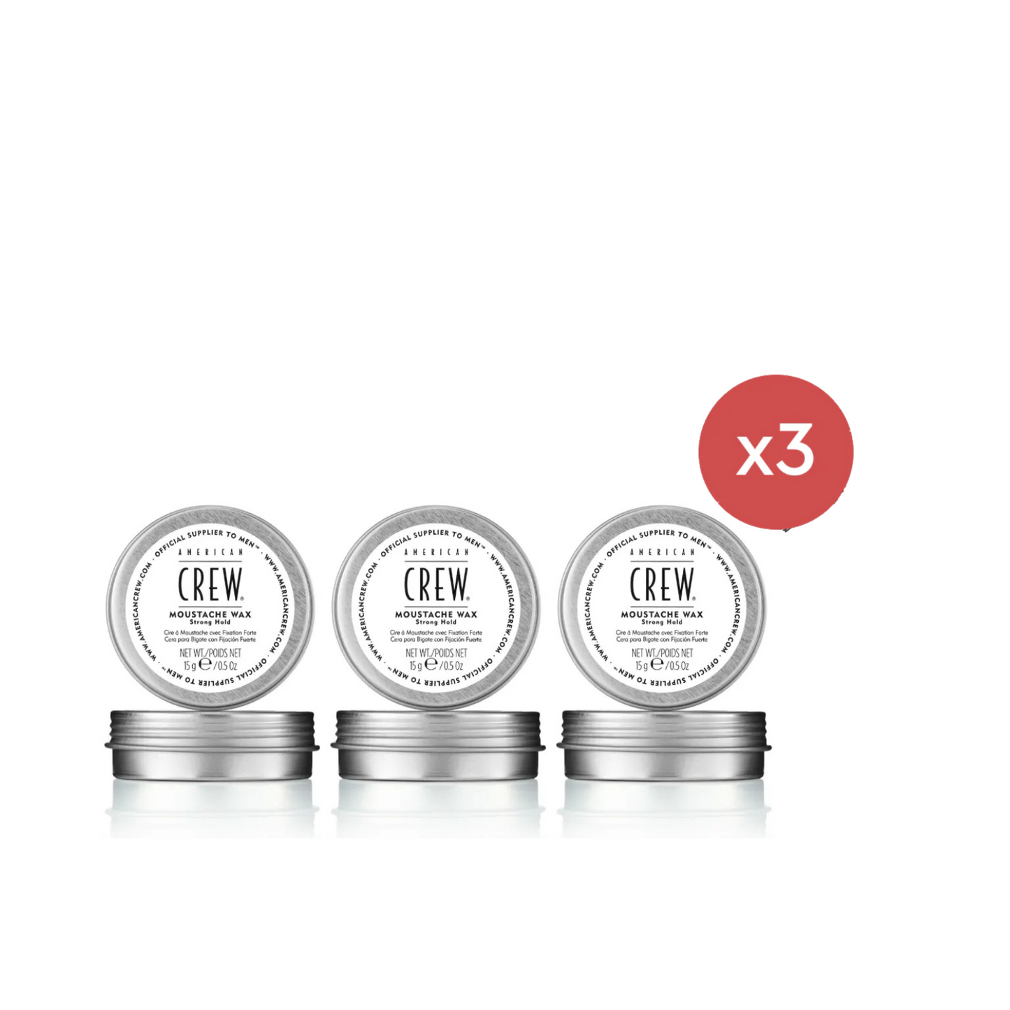 American Crew Moustache Wax 15g Trio