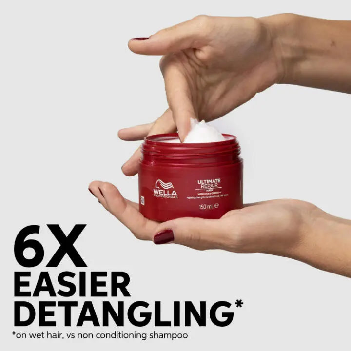 Wella Ultimate Repair Travel Trio Gift Pack - Shampoo 100ml, Mask 75ml & Miracle Hair Rescue 30ml