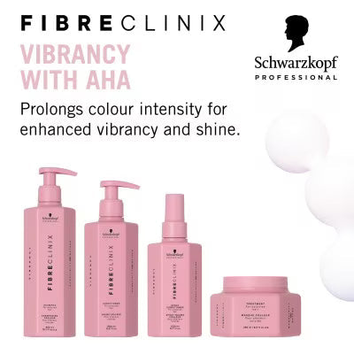 Schwarzkopf Professional Fibre Clinix Vibrancy Shampoo 300ml, Conditioner 250ml & Treatment 200ml Trio