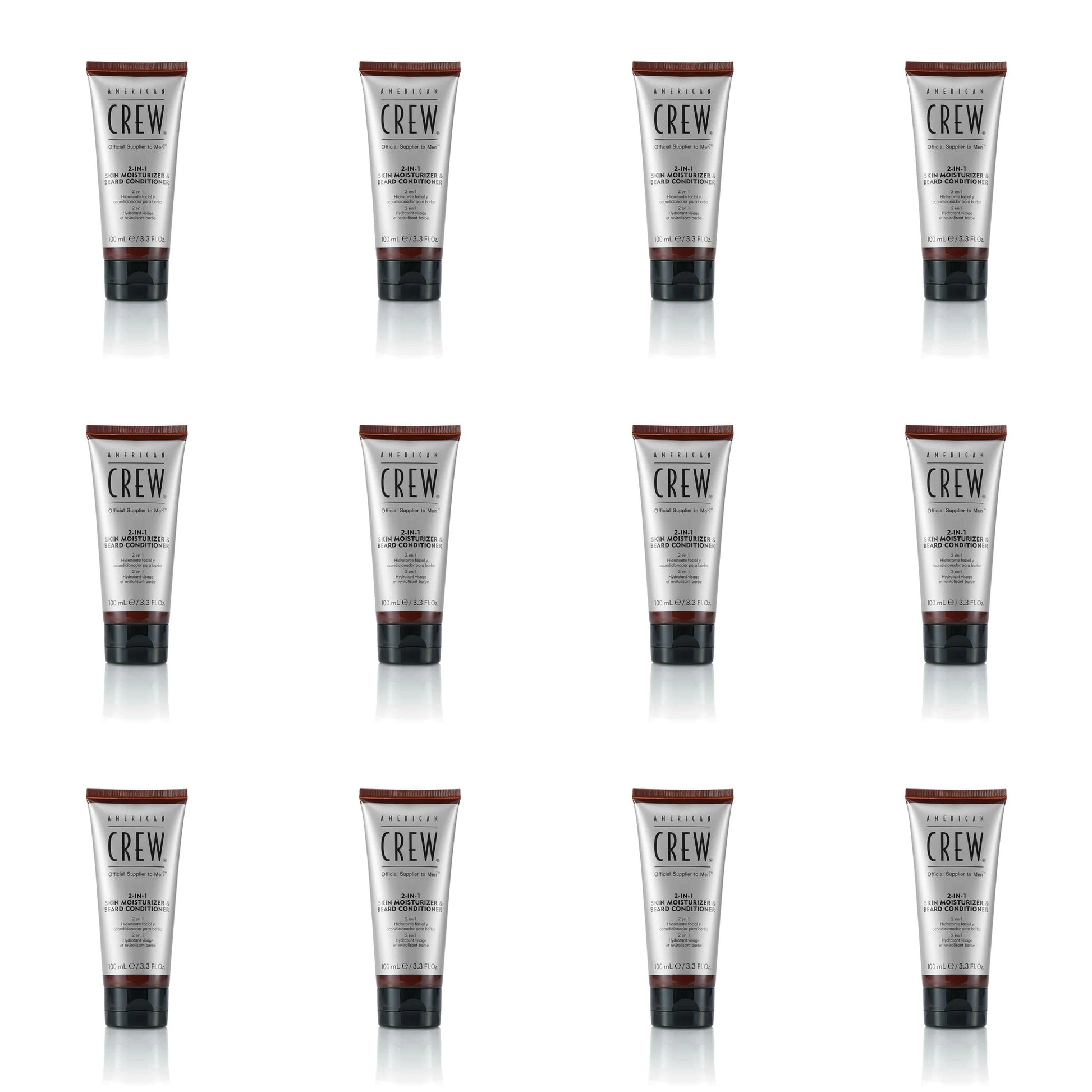 American Crew 2-In-1 Skin Moisturiser & Beard Conditioner 100ml 12 Pack