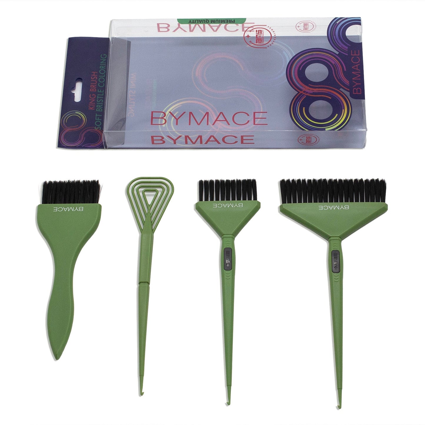 BYMACE Mixer & Tinting Brush Set 4 Pack - Green