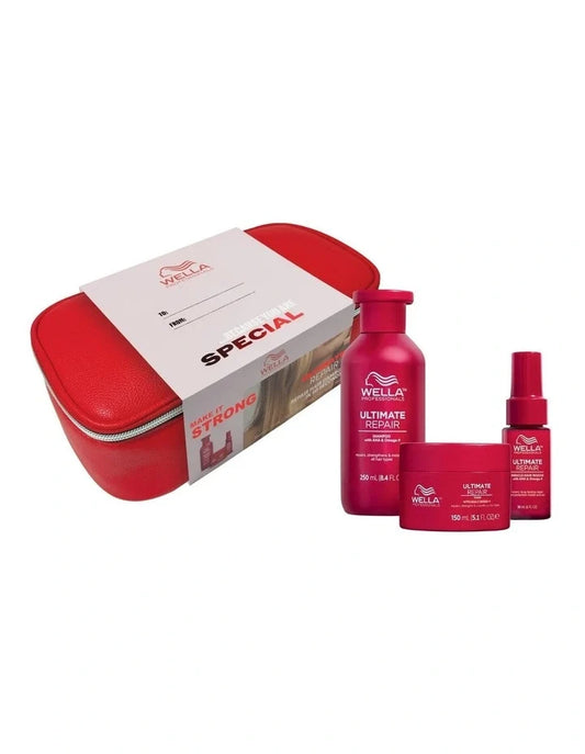 Wella Ultimate Repair Trio Gift Pack - Shampoo 250ml, Mask 150ml & Miracle Hair Rescue 30ml