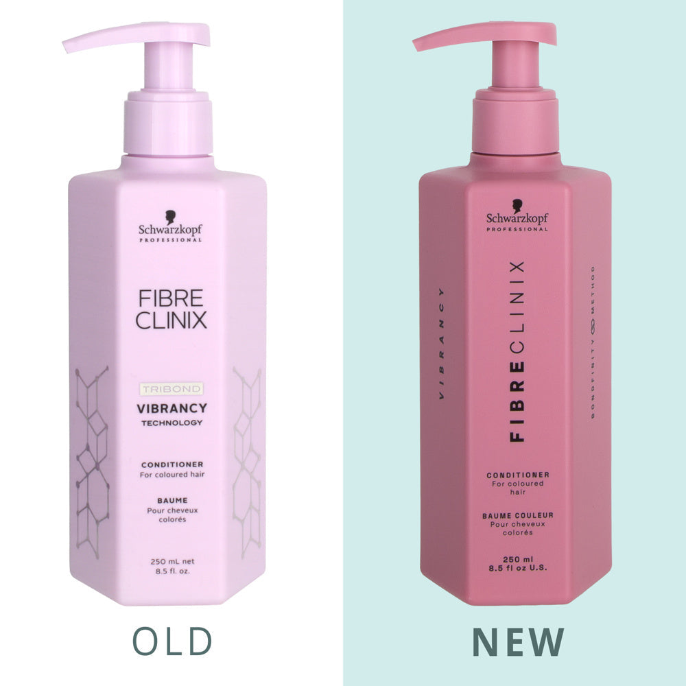 Schwarzkopf Professional Fibre Clinix Vibrancy Shampoo 300ml, Conditioner 250ml & Spray Conditioner 200ml Trio