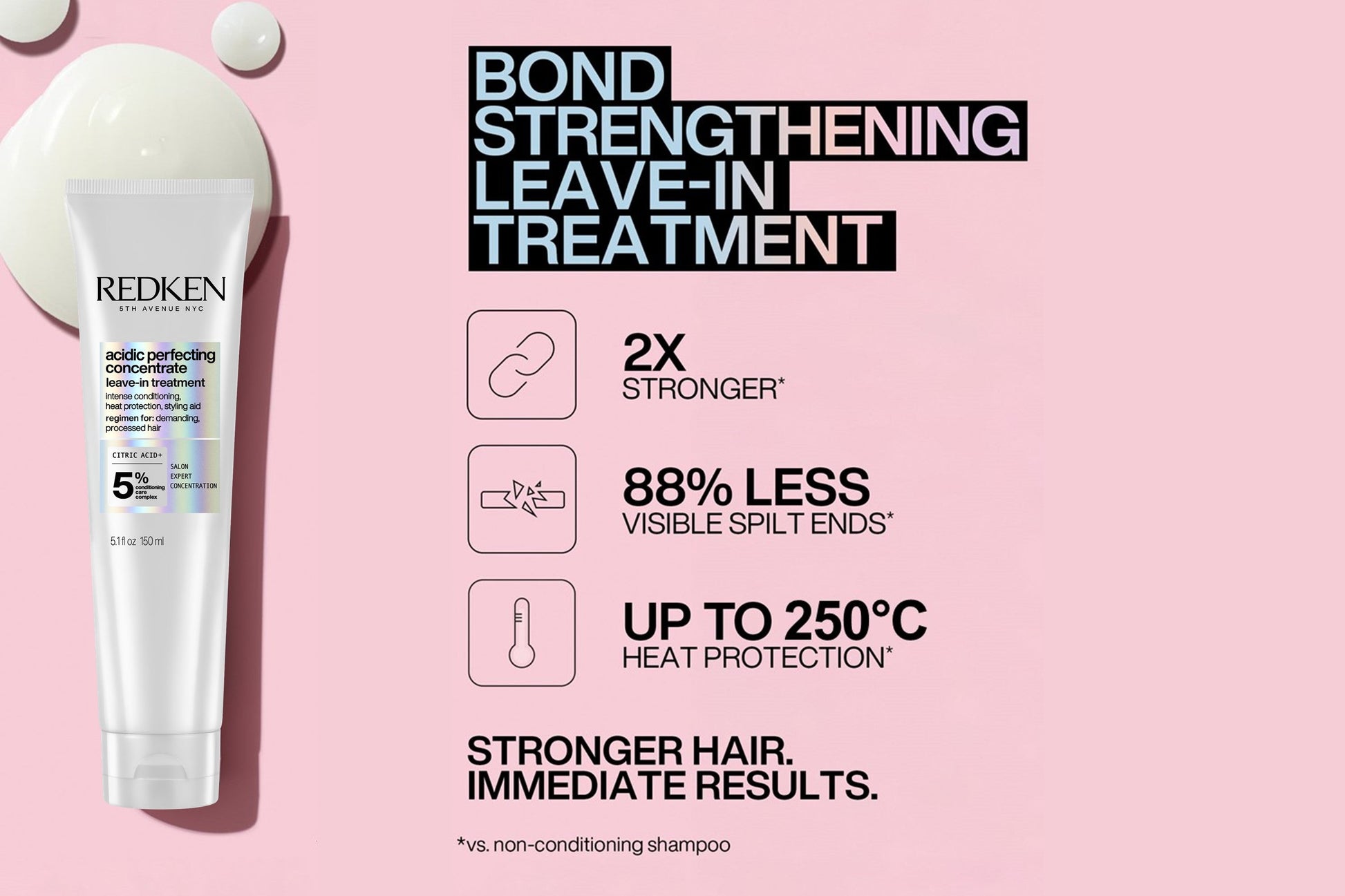 Redken Acidic Bonding Concentrate Shampoo 500ml, Conditioner 500ml, Intensive Treatment 150ml & Leave-In Treatment 150ml Set