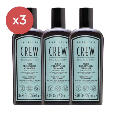 American Crew Fiber Shampoo 250ml Trio