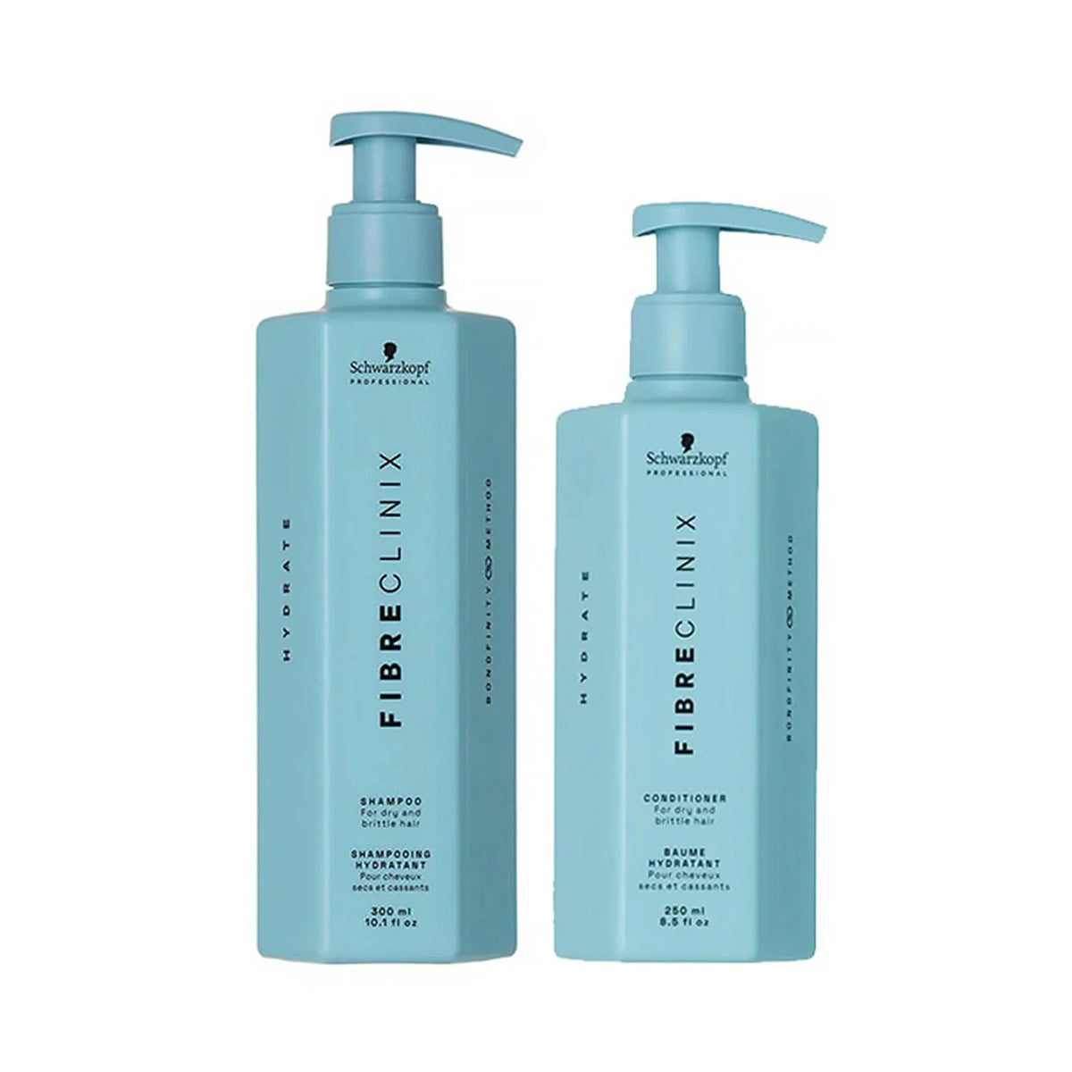Schwarzkopf Professional Fibre Clinix Hydrate Shampoo 300ml & Conditioner 250ml Duo