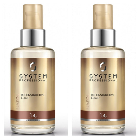 System Professional's PREMIUM LuxeOil Reconstructive Elixir 100mL x 2 [BOXED]