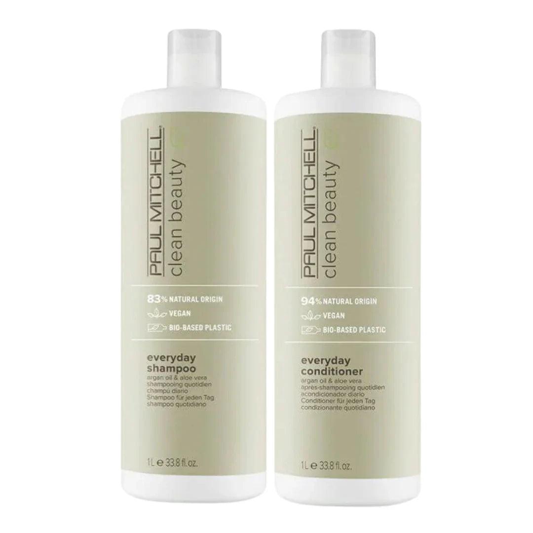 Clean Beauty By Paul Mitchell Everyday Shampoo & Conditioner 1000ml Duo