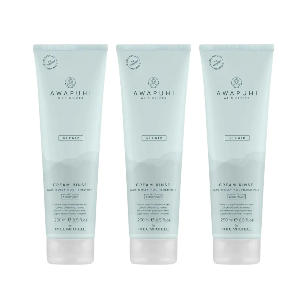 Paul Mitchell Awapuhi Wild Ginger Keratin Cream Rinse 250ml Trio