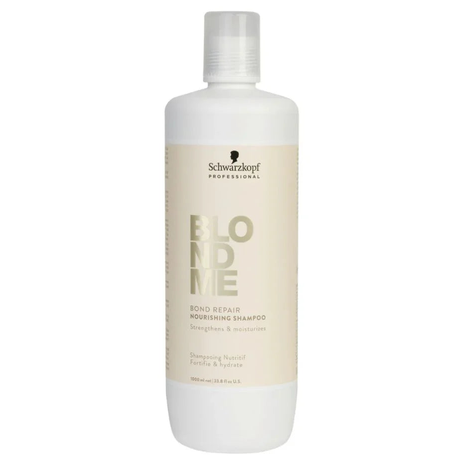 Schwarzkopf Professional Blondme Bond Repair Nourishing 1000ml Shampoo, Conditioner & 500ml Deep Repair mask Trio