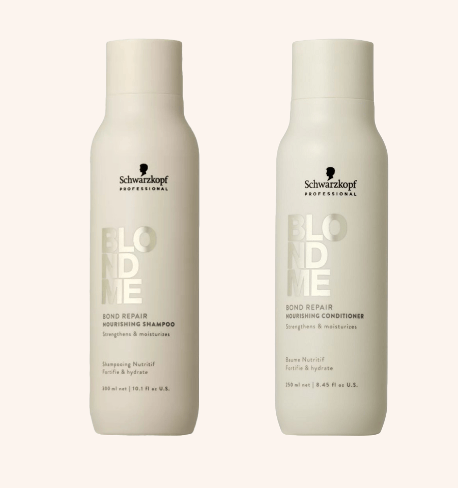 Schwarzkopf Professional BlondMe Bond Repair Nourishing Shampoo & Conditioner 300ml Duo