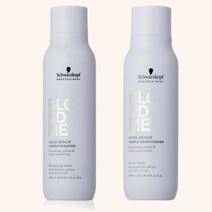 Schwarzkopf Professional BlondMe Bond Repair Purple Shampoo & Conditioner 300ml Duo