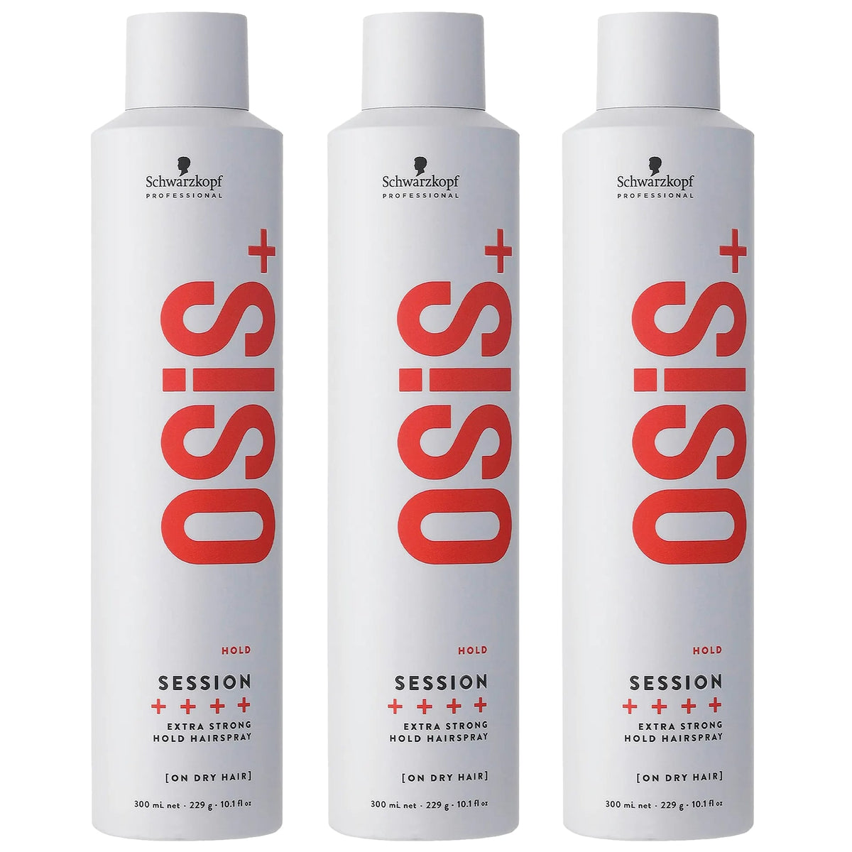 Schwarzkopf Professional Osis+ Session Extreme Strong Hold Hairspray 300ml Trio