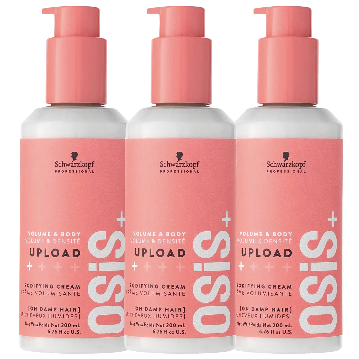 Schwarzkopf Professional Osis+ Upload Volume Lightweight Cream 200ml Trio