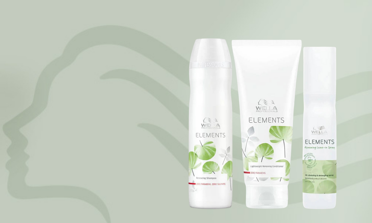 Wella Elements Shampoo, Conditioner & Leave-In Spray Trio Pack