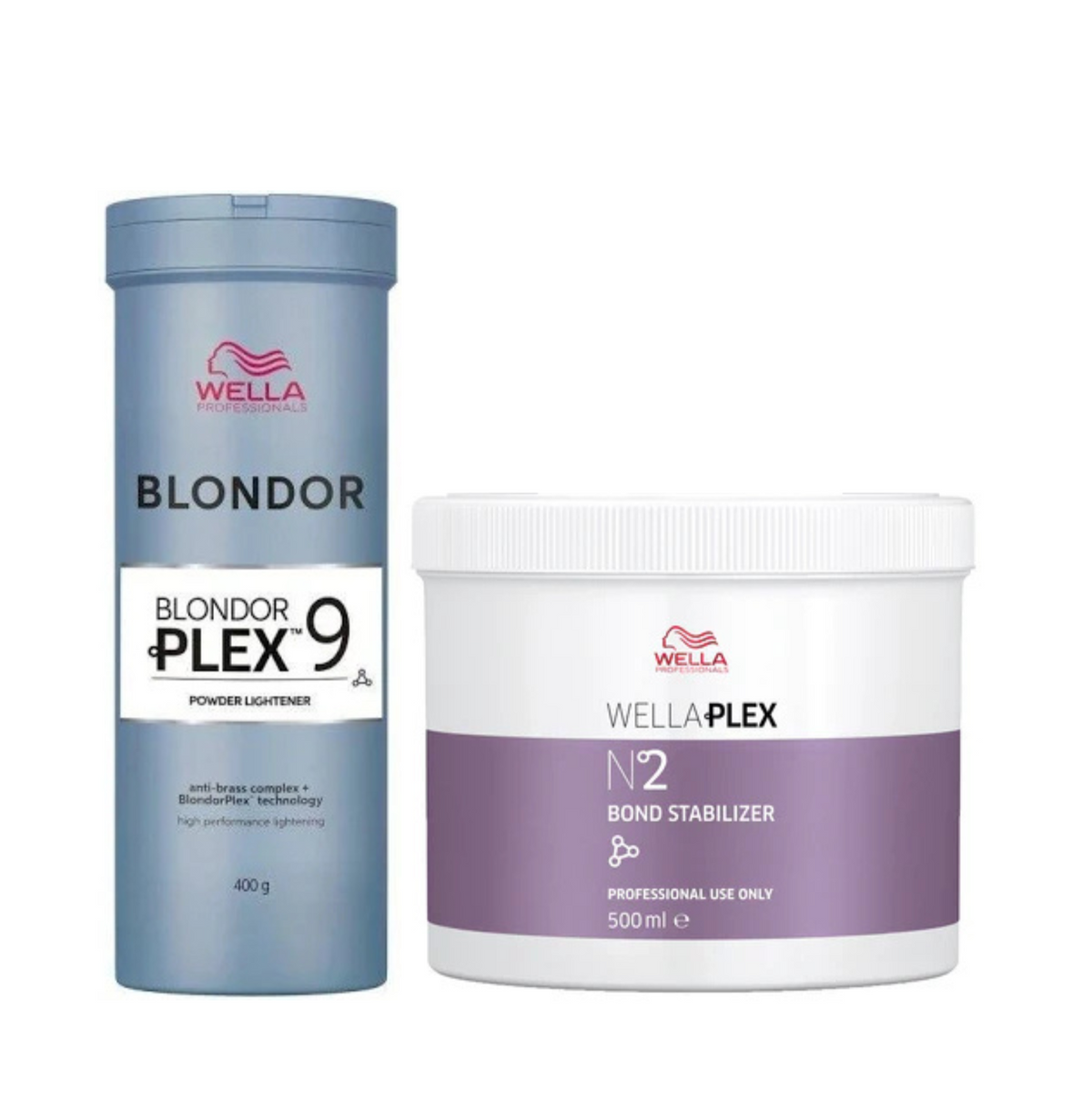 Wella BlondorPlex 9+ 400g & WellaPlex No.2 Bond Stabiliser 500ml Duo
