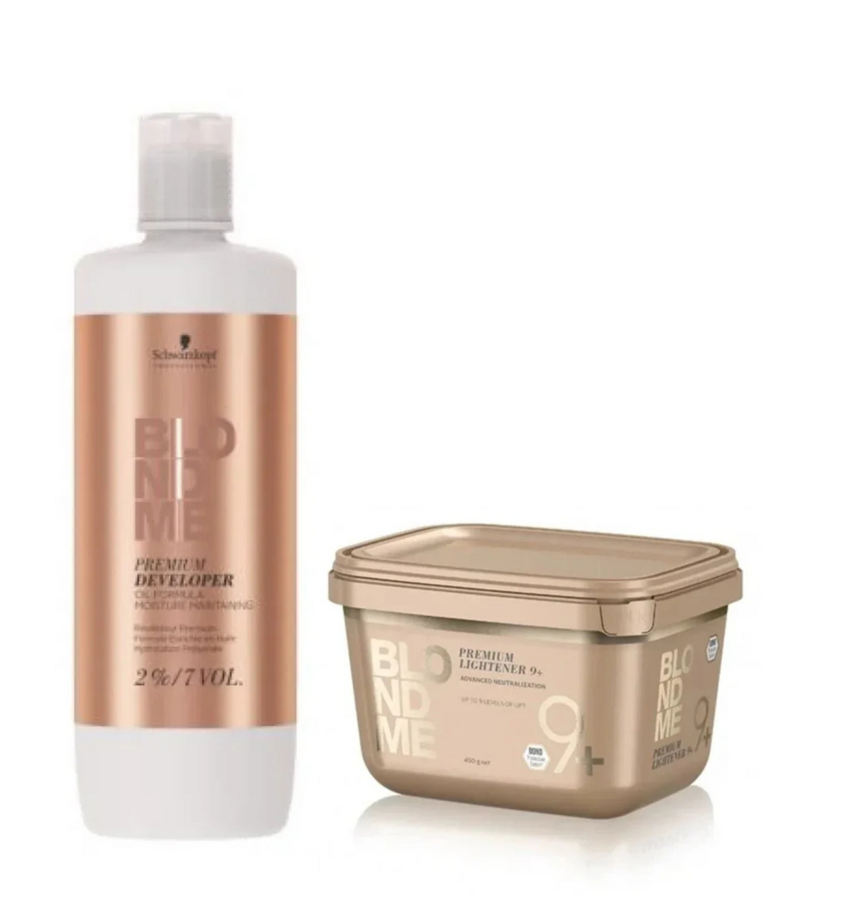 Schwarzkopf Professional BlondMe Premium Developer 2%- 30 Vol 900ml & Schwarzkopf Professional BlondMe Premium Lightener 450g Duo