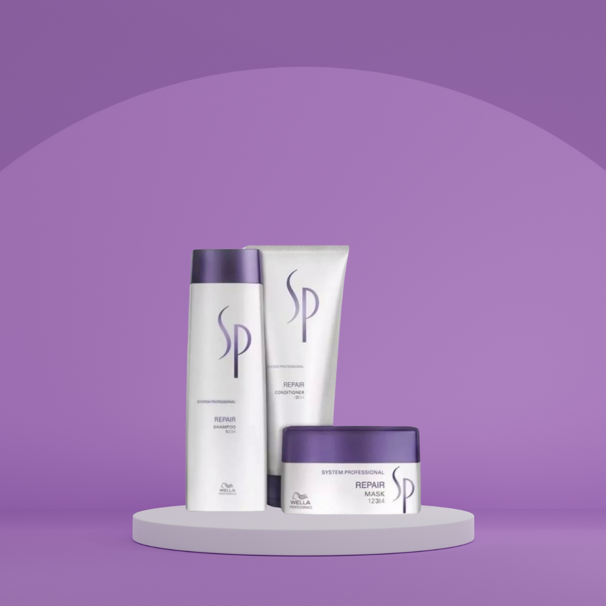 Wella SP Repair Shampoo 250ml, Conditioner 200ml & Mask 200ml Trio