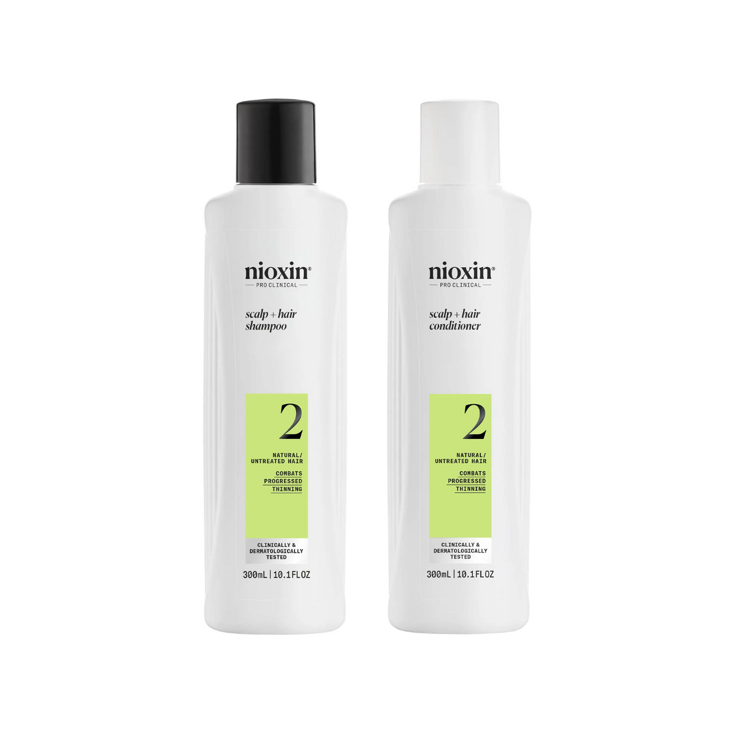 Nioxin PRO CLINCAL Scalp + Hair Thickening System 2 Shampoo & Conditoner 300ml Duo