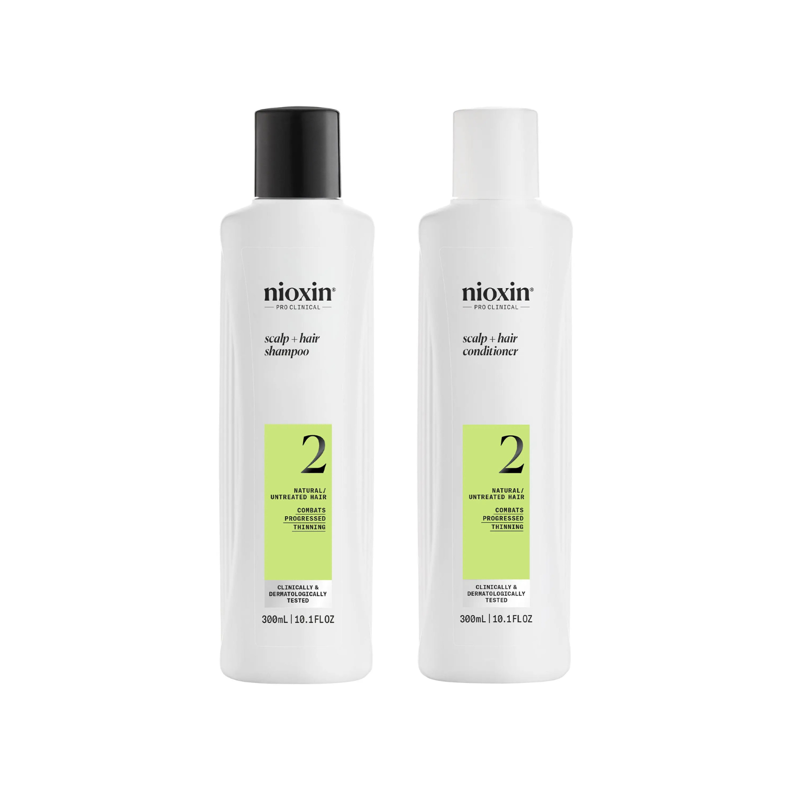 Nioxin PRO CLINCAL Scalp + Hair Thickening System 2 Shampoo & Conditoner 300ml Duo