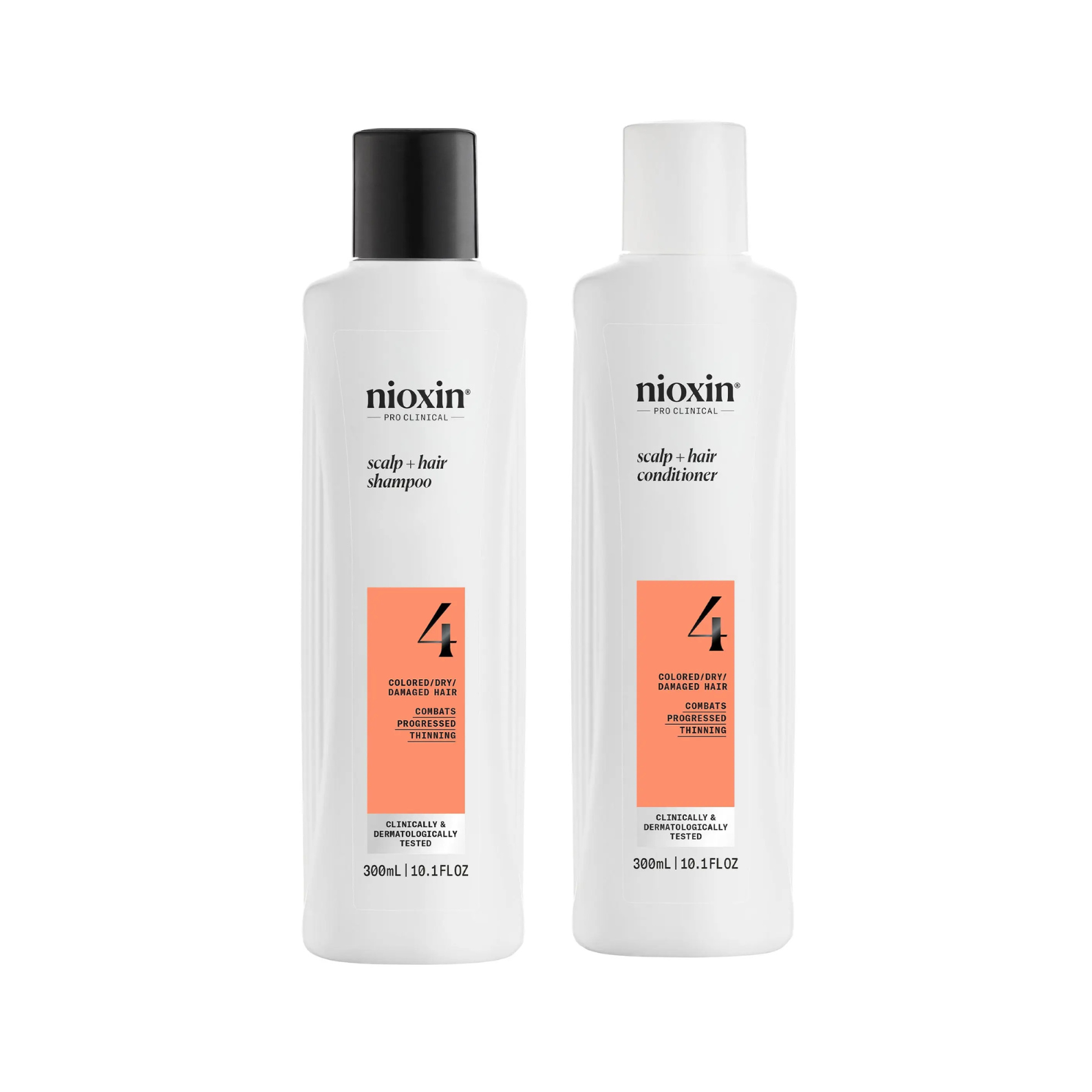 Nioxin PRO CLINICAL Scalp + Hair Thickening System 4 Shampoo & Conditioner 300ml