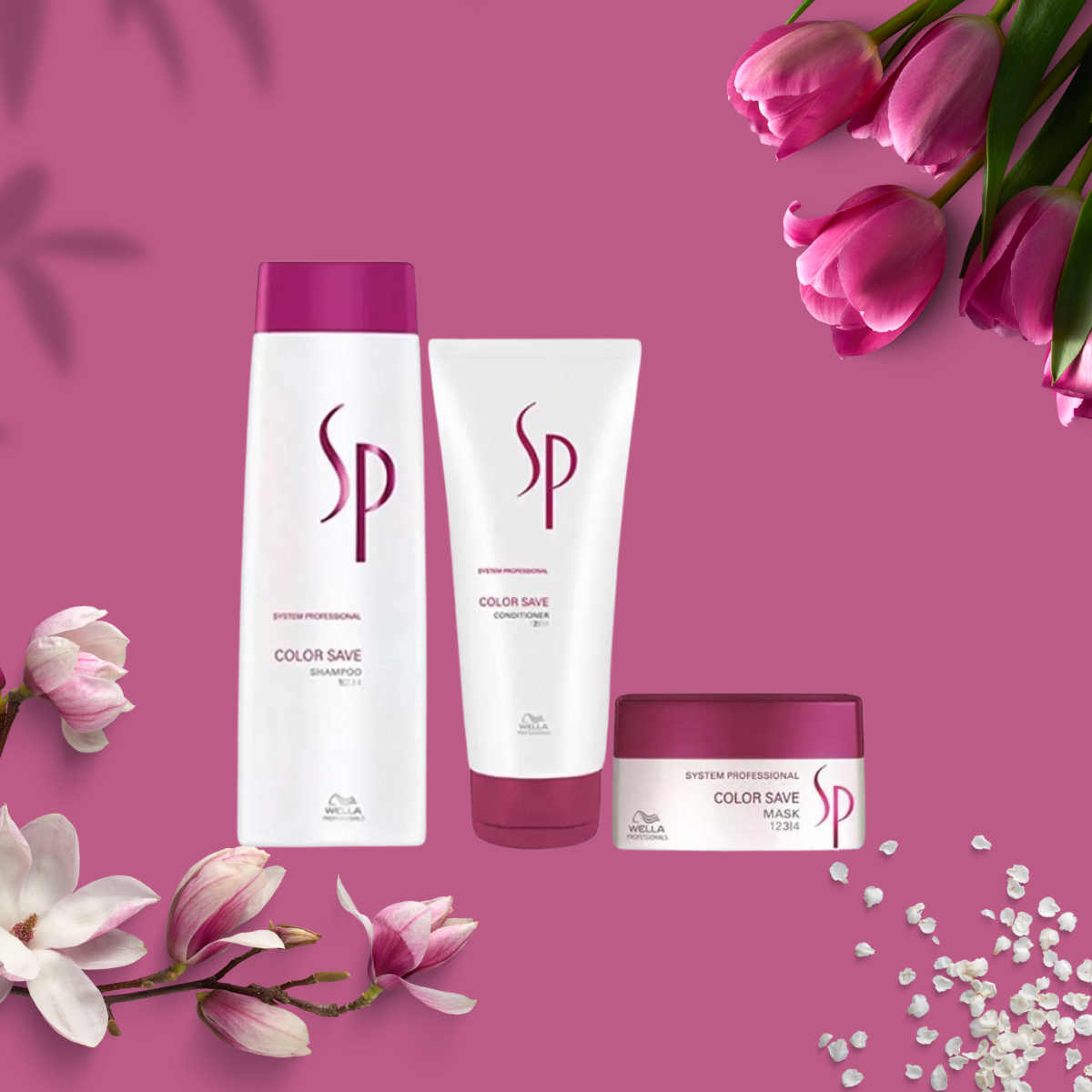Wella System Professional Colour Save Shampoo, Conditioner & Mask Trio Pack