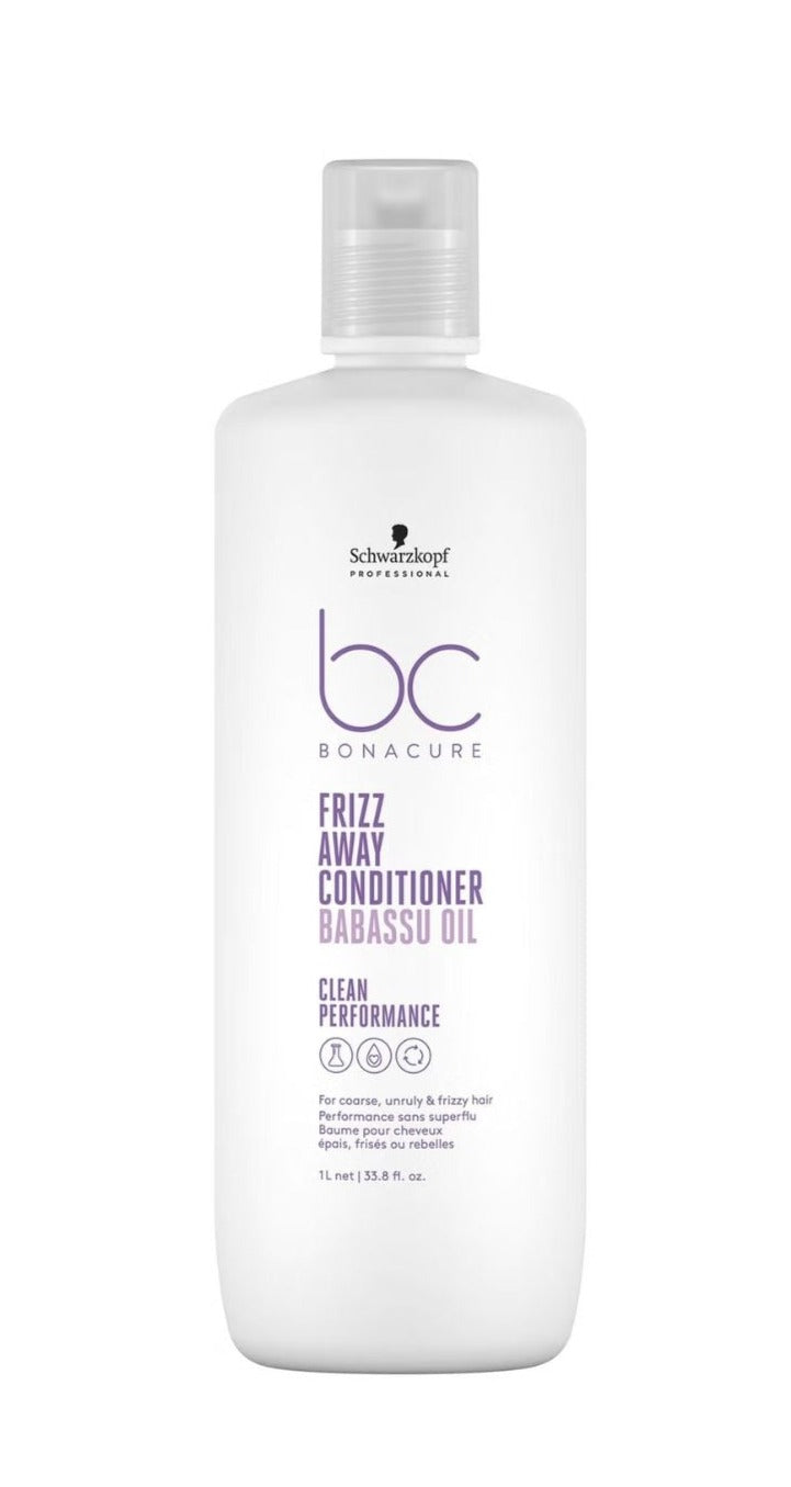 Schwarzkopf Professional Bc Clean Performance Frizz-Away Shampoo  & Conditioner 1000ml Duo