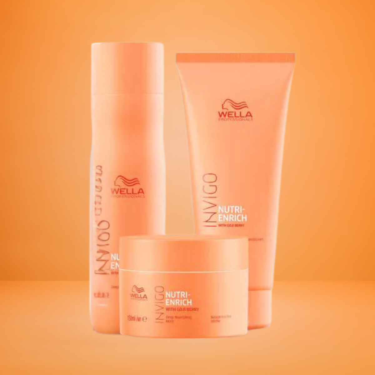 Wella Invigo Nutri-Enrich Shampoo 250ml, Conditioner 200ml & Mask 150ml Trio Pack