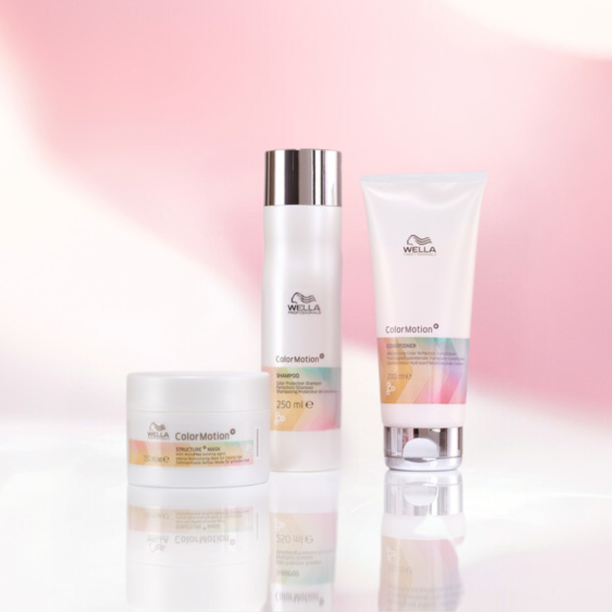 Wella System Professional ColorMotion+ Color Protection Shampoo, Conditioner & Mask Trio Pack