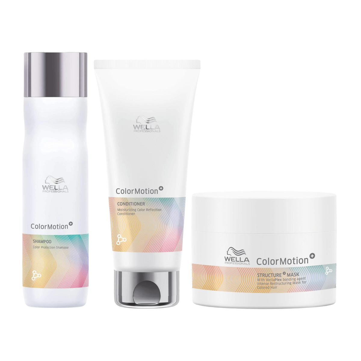 Wella System Professional ColorMotion+ Color Protection Shampoo, Conditioner & Mask Trio Pack