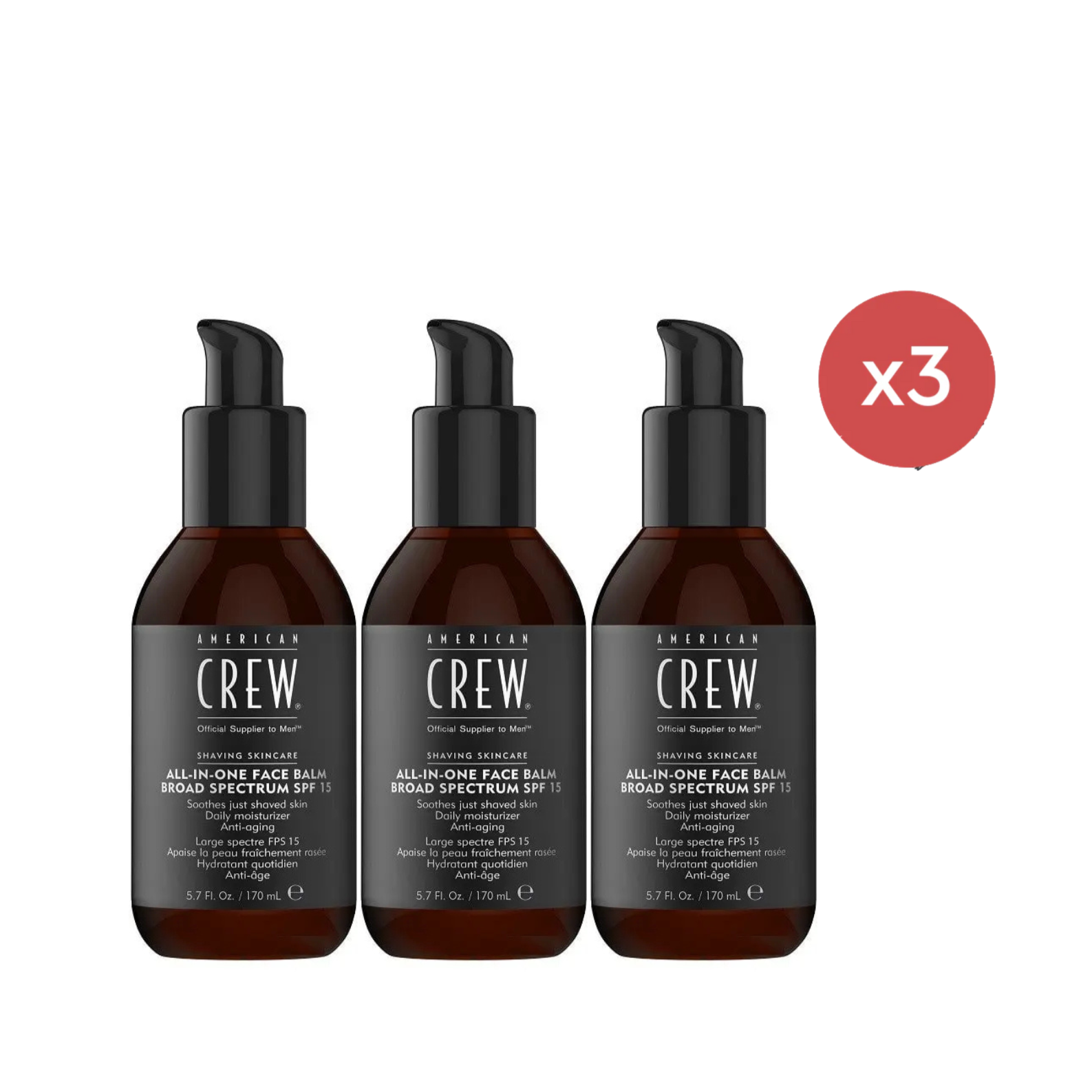American Crew Face Balm 170ml Trio