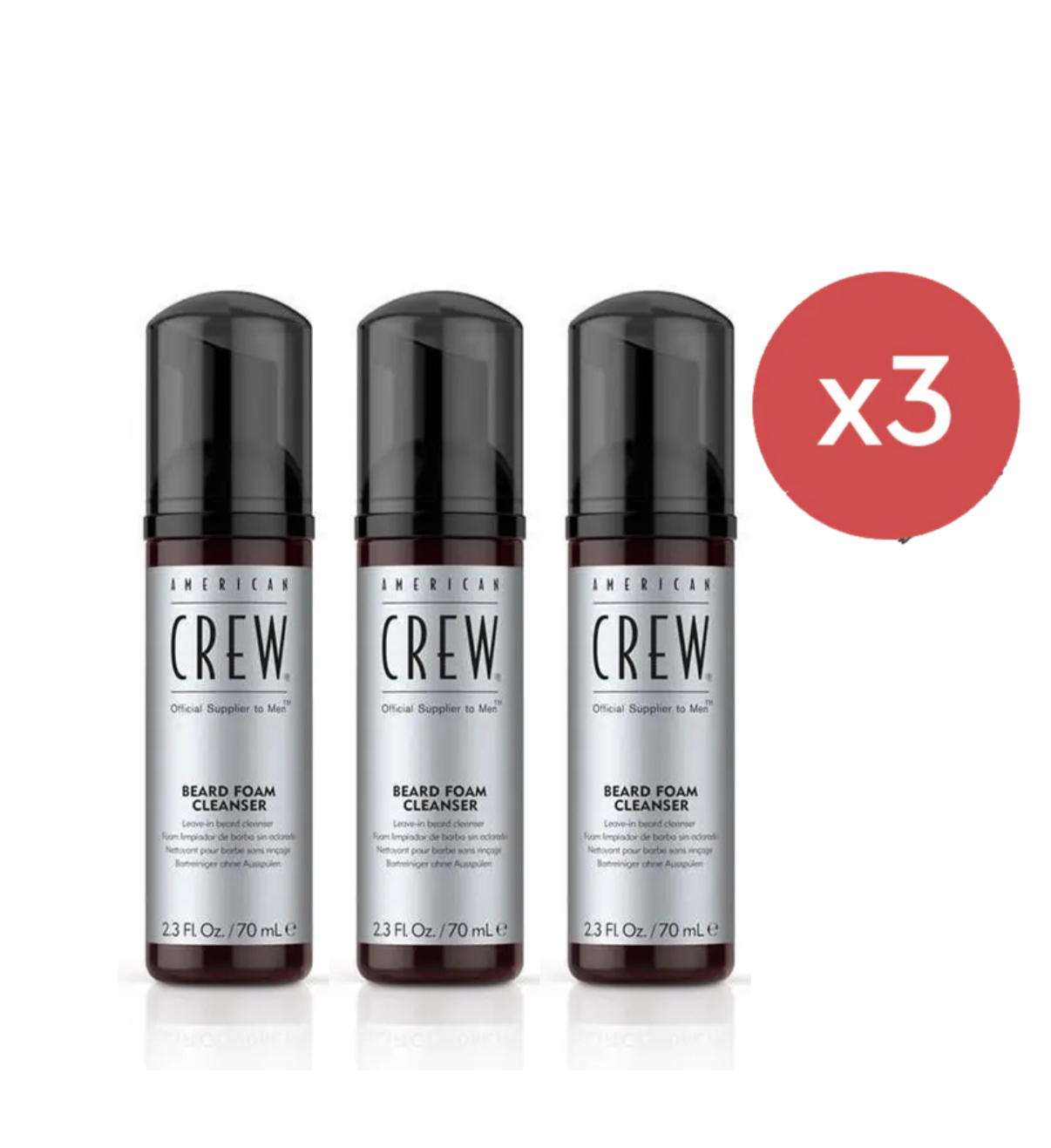 American Crew Beard Foam Cleanser 70ml Trio