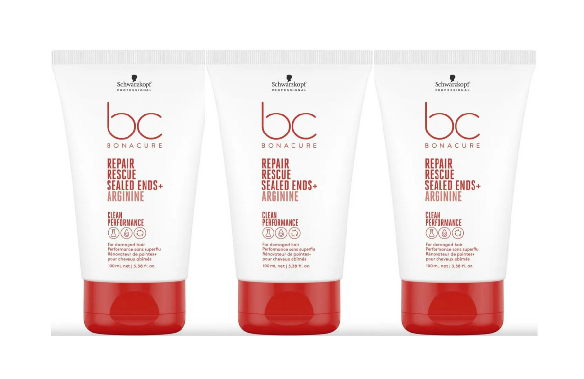 Schwarzkopf Professional Bonacure Clean Performance Repair Rescue Sealed Ends 100ml Trio
