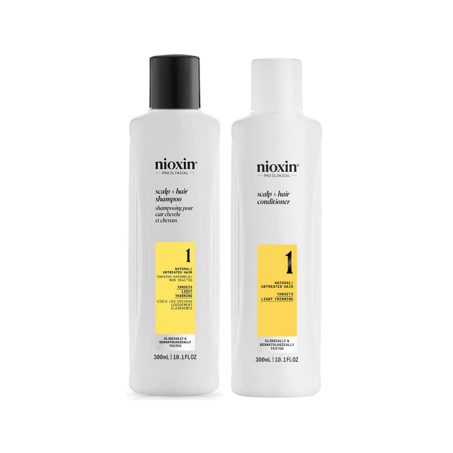 Nioxin PRO CLINICAL Scalp + Hair Thickening System 1 Shampoo & Conditioner 300ml Duo