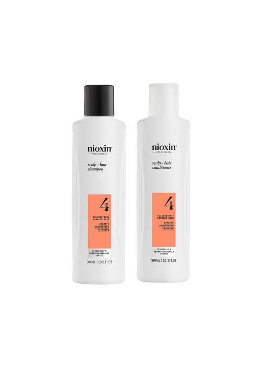 Nioxin Scalp + Hair Thickening System 4 Shampoo & Conditioner 300ml Duo