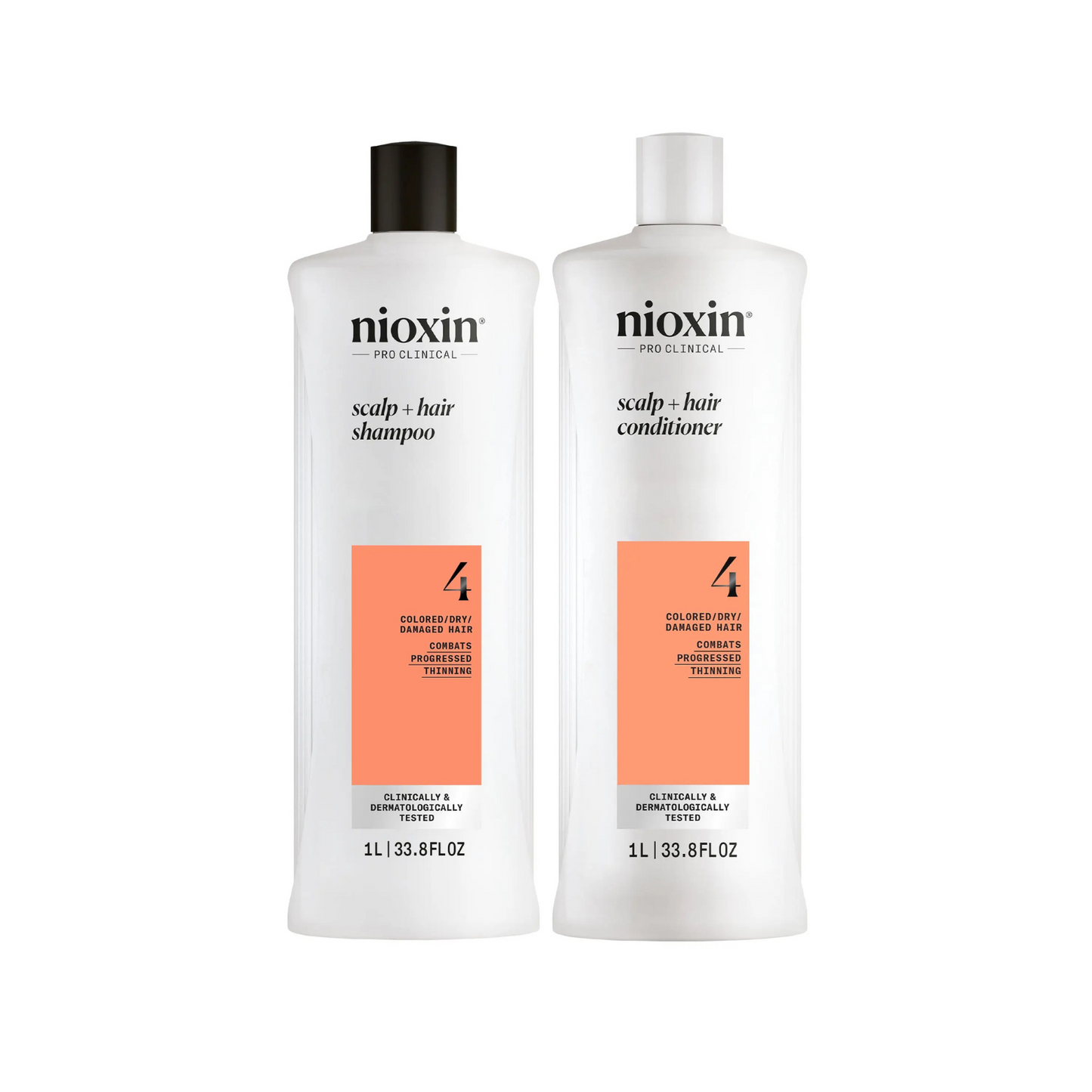 Nioxin PRO CLINICAL Scalp + Hair Thickening System 4 Shampoo & Conditioner 1000ml