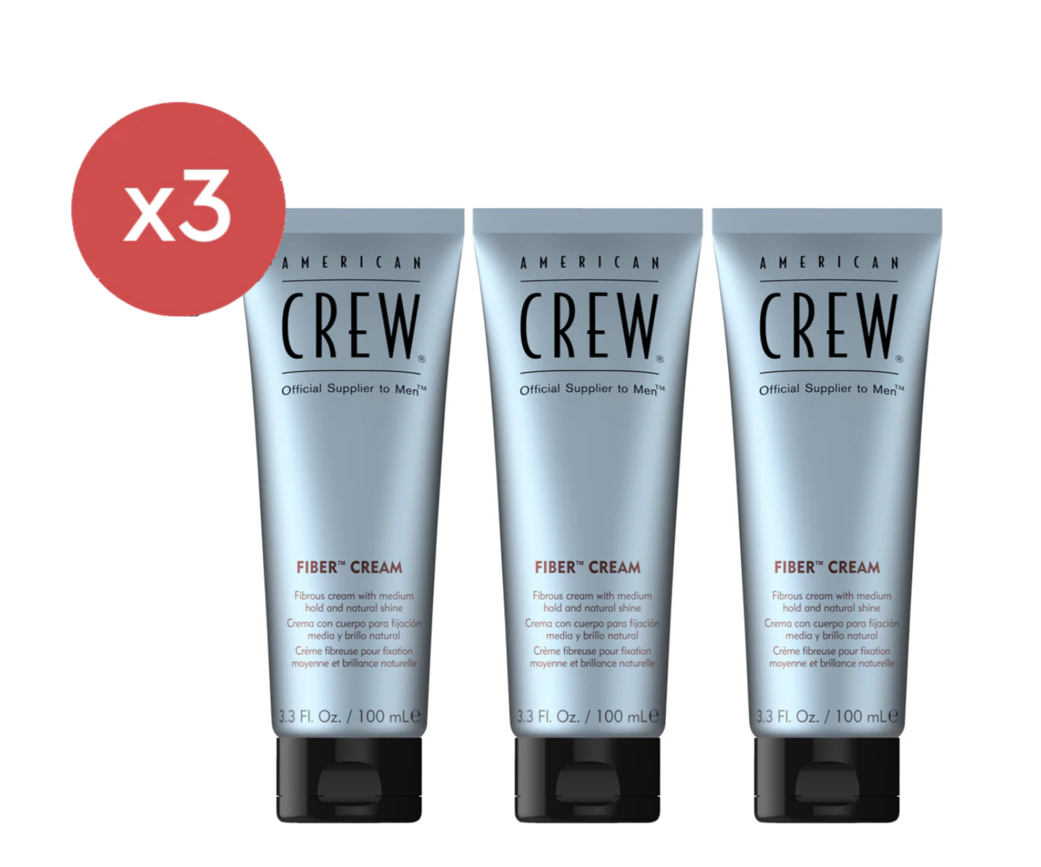 American Crew Fiber Cream 100ml Trio