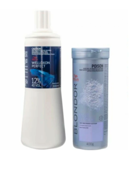 Wella Blondor Lightening Powder (400g) and 12% Developer