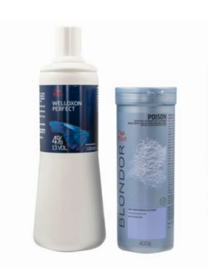 Wella Blondor Lightening Powder (400g) And 4% Developer