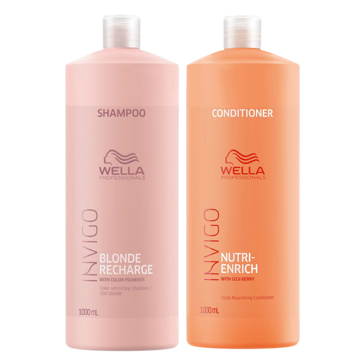 Wella Invigo Blonde Recharge Shampoo & Nutri-Enrich Conditioner 1000ml Duo