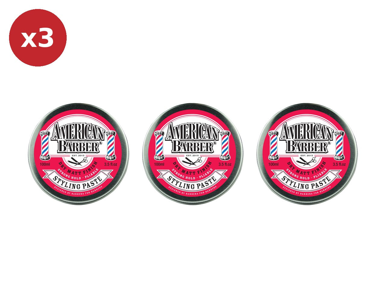 American Barber Styling Paste Trio