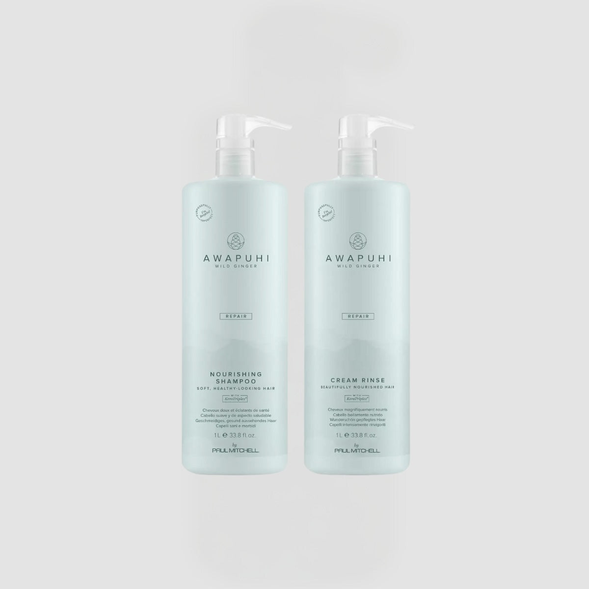 Paul Mitchell AWAPUHI Wild Ginger Nourishing Shampoo & Cream Rise Conditioner Duo 1000ml