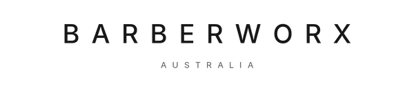 BarberWorx wordmark — dark on cream