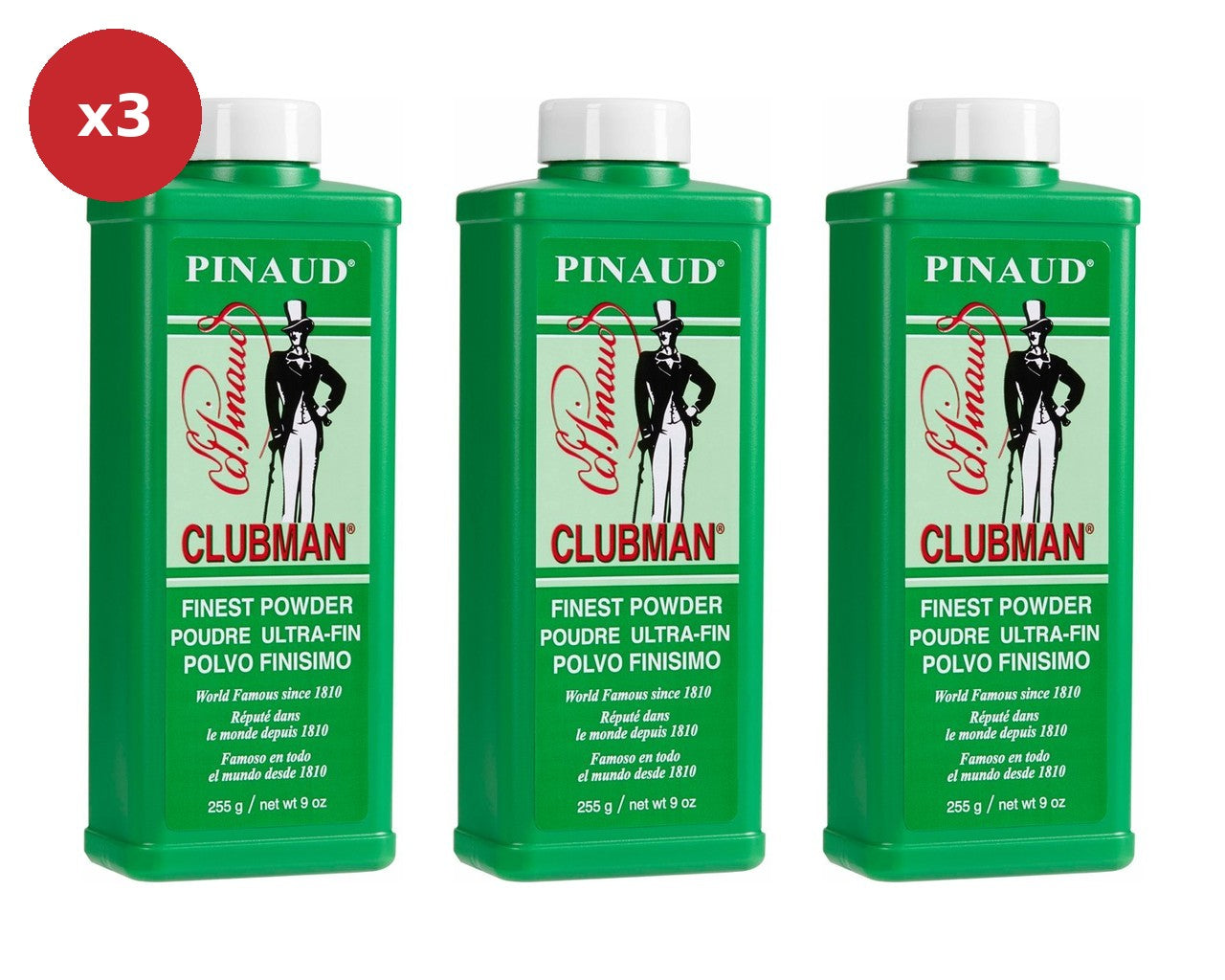 Clubman Talcum 255g Trio