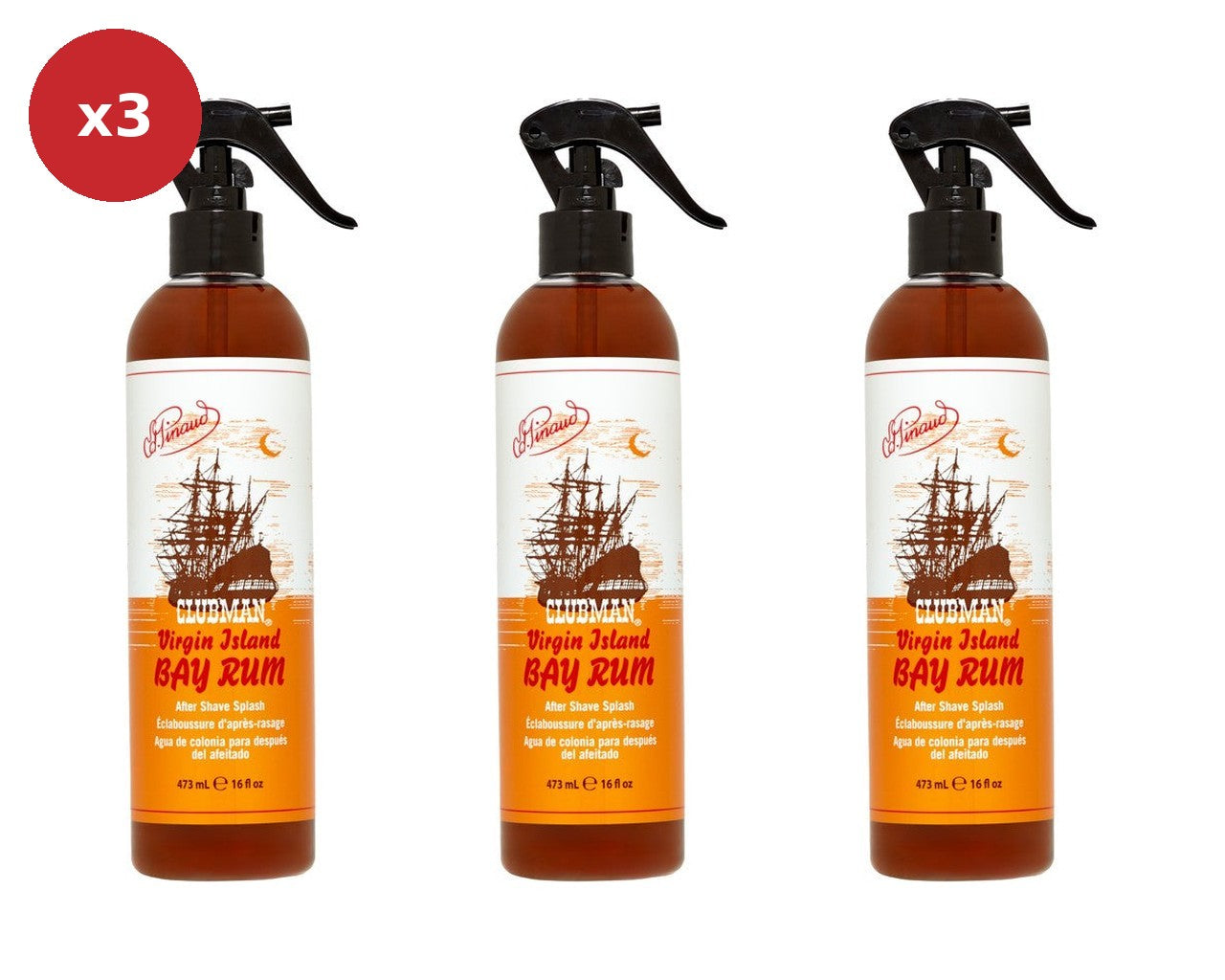 Clubman Bay Rum Splash Trio