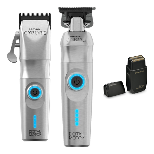 Gamma+ Cyborg Trio — clipper, trimmer and Prodigy shaver