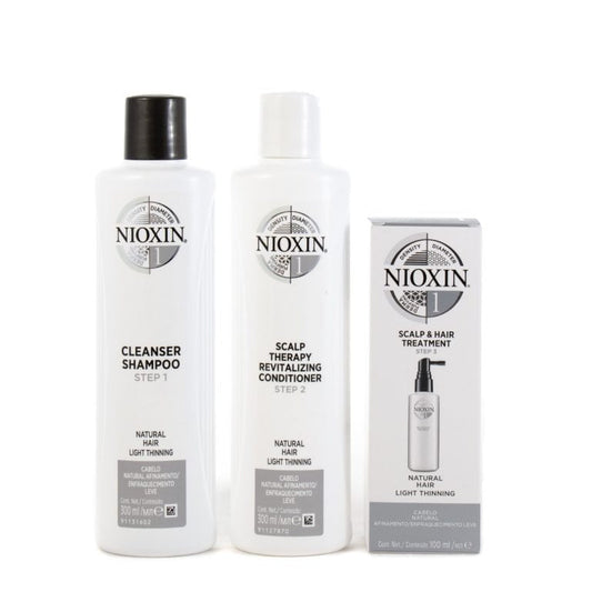 Nioxin System 1 Duo 300ml Shampoo And Conditioner + Treatment 100ml